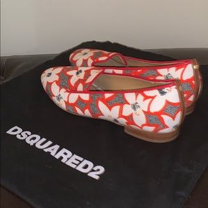 Dsquared Floral Ballerina Loafters